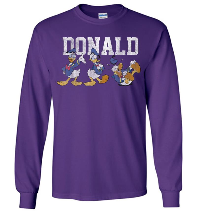 Inktee Store - Disney Mickey And Friends Donald Duck Pose Lineup Long Sleeve T-Shirt Image