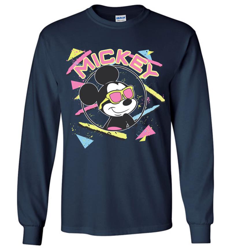Inktee Store - Disney Mickey And Friends Mickey Mouse 90'S Portrait Long Sleeve T-Shirt Image