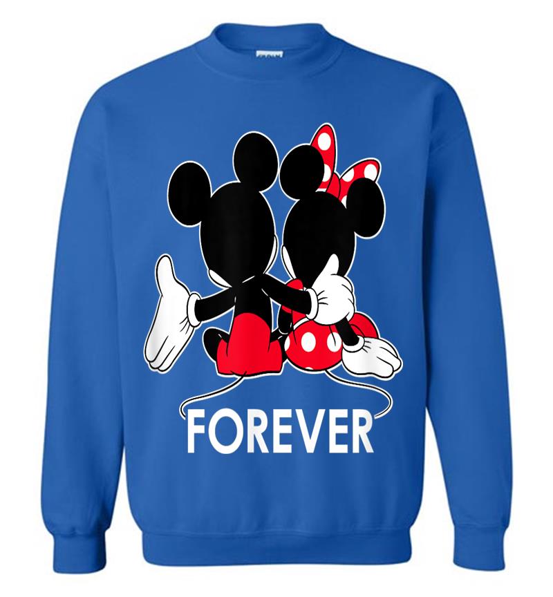 Inktee Store - Disney Mickey And Minnie Mouse Silhouettes Forever Sweatshirt Image