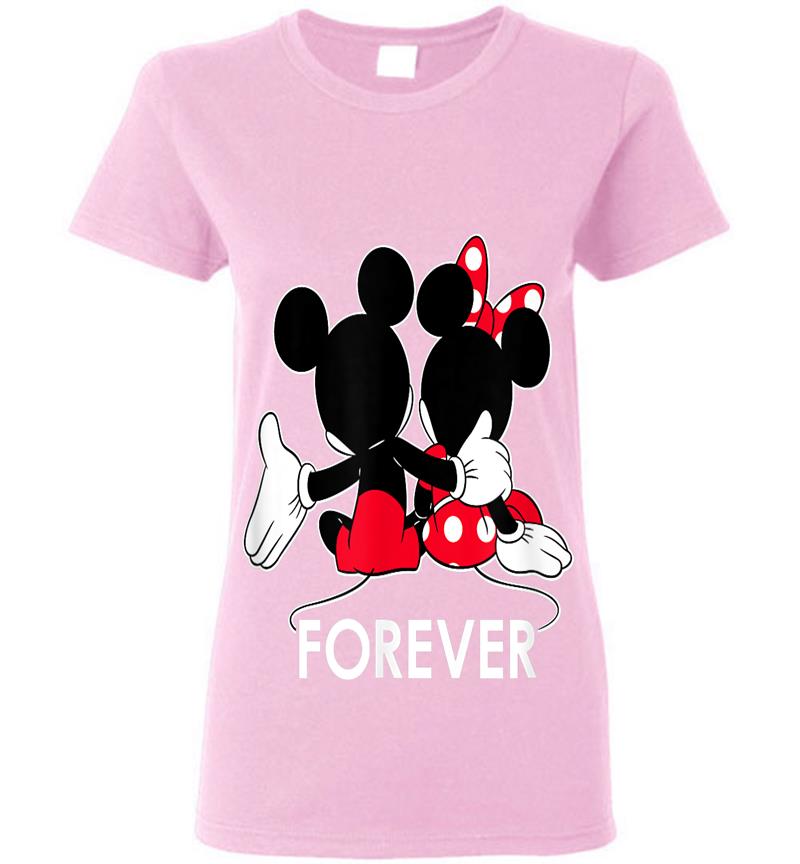 Inktee Store - Disney Mickey And Minnie Mouse Silhouettes Forever Womens T-Shirt Image
