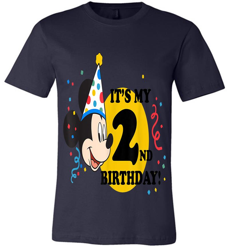 Inktee Store - Disney Mickey Mouse 2Nd Birthday Premium T-Shirt Image