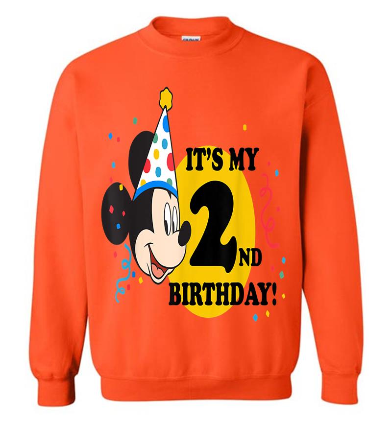 Inktee Store - Disney Mickey Mouse 2Nd Birthday Sweatshirt Image