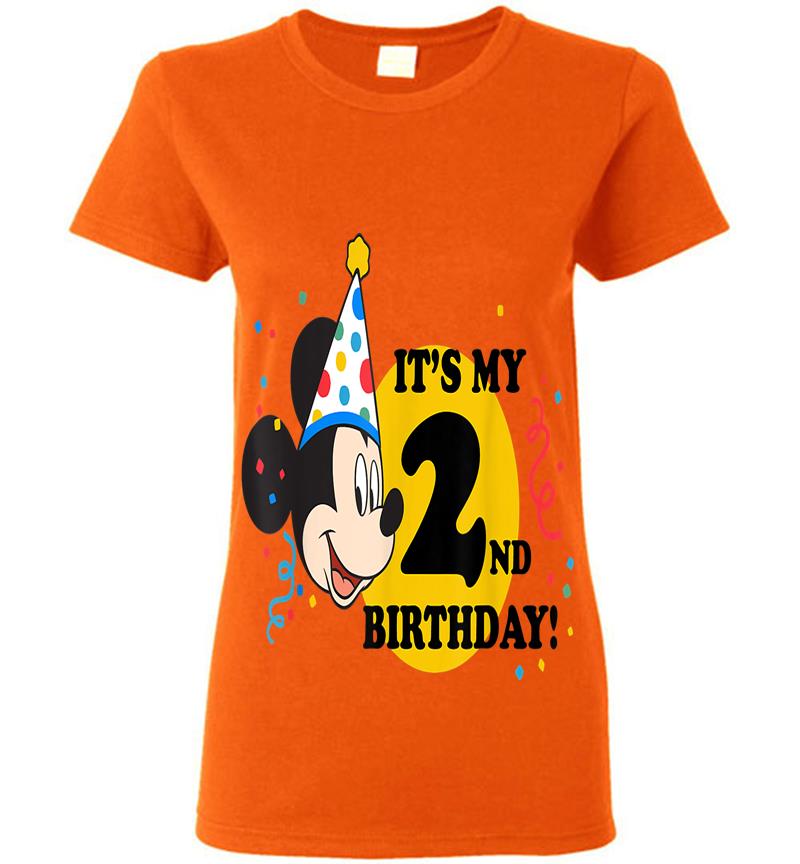 Inktee Store - Disney Mickey Mouse 2Nd Birthday Womens T-Shirt Image