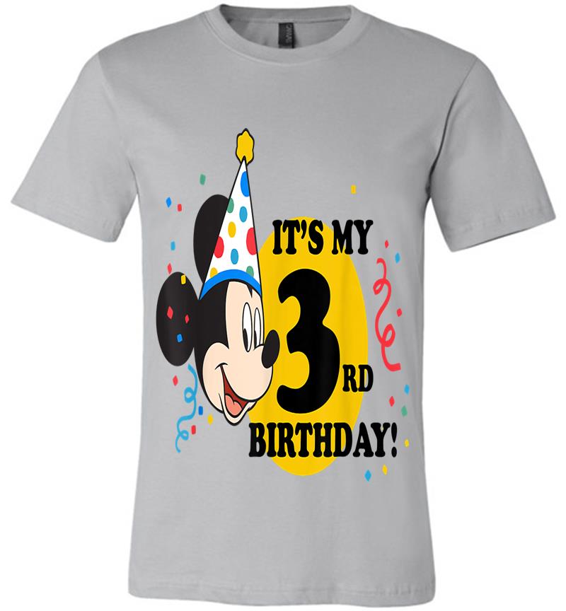 Inktee Store - Disney Mickey Mouse 3Rd Birthday Premium T-Shirt Image