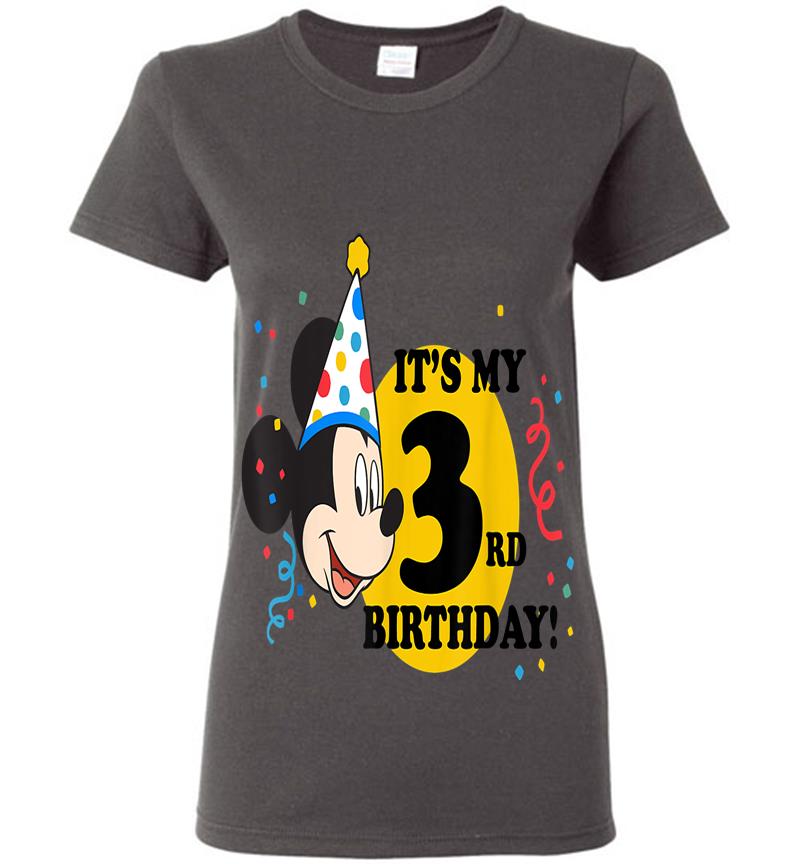 Inktee Store - Disney Mickey Mouse 3Rd Birthday Womens T-Shirt Image