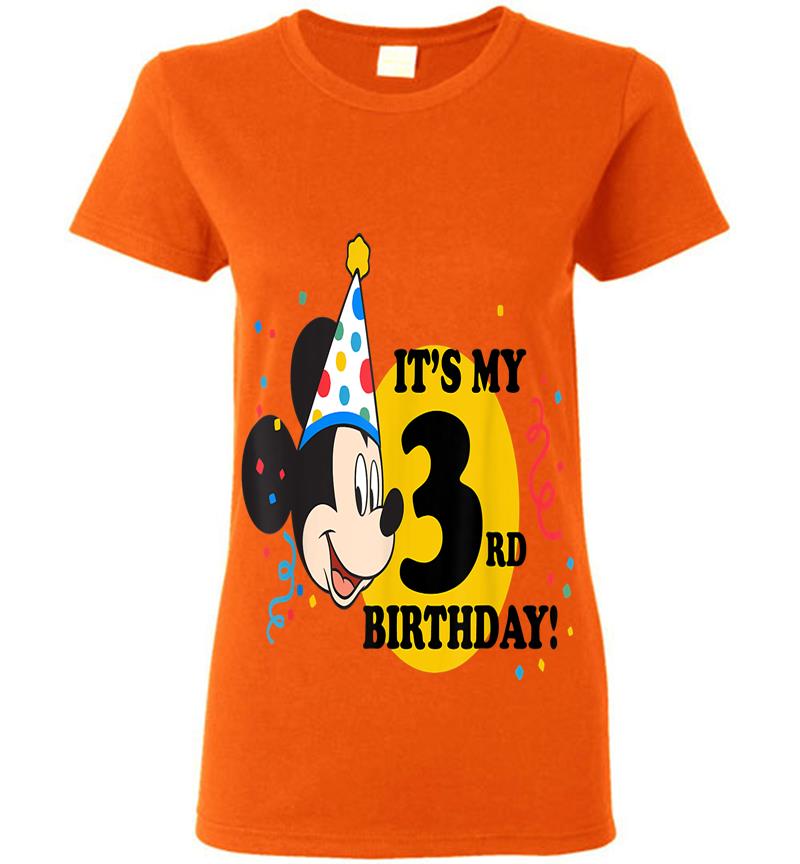 Inktee Store - Disney Mickey Mouse 3Rd Birthday Womens T-Shirt Image
