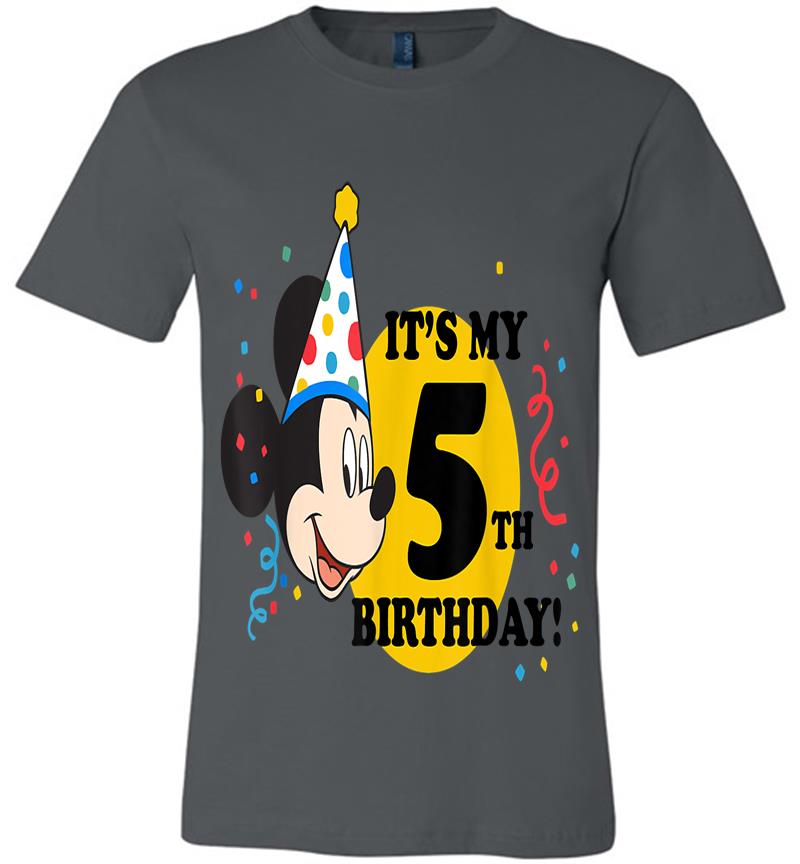 Disney Mickey Mouse 5Th Birthday Premium T-Shirt