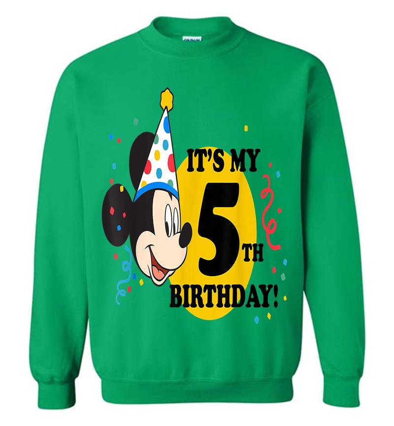 Inktee Store - Disney Mickey Mouse 5Th Birthday Sweatshirt Image
