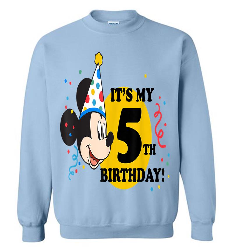 Inktee Store - Disney Mickey Mouse 5Th Birthday Sweatshirt Image