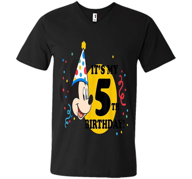 Disney Mickey Mouse 5th Birthday V-neck T-shirt