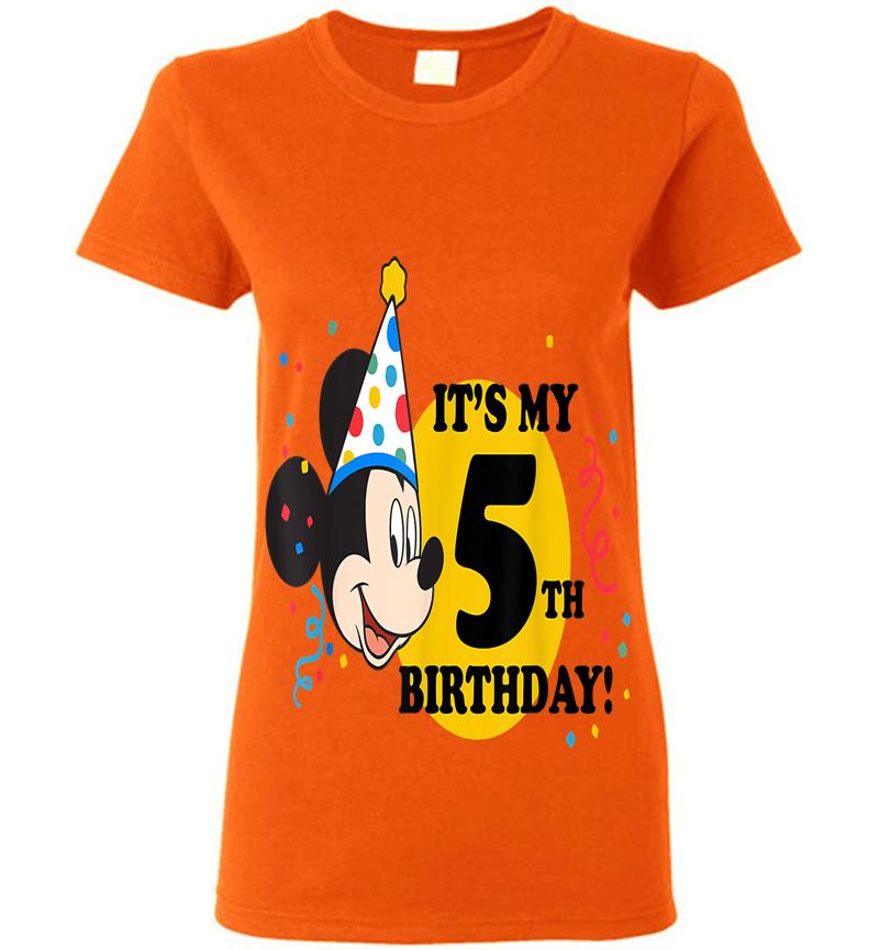Inktee Store - Disney Mickey Mouse 5Th Birthday Womens T-Shirt Image