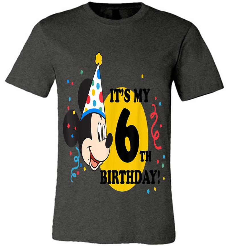 Inktee Store - Disney Mickey Mouse 6Th Birthday Premium T-Shirt Image