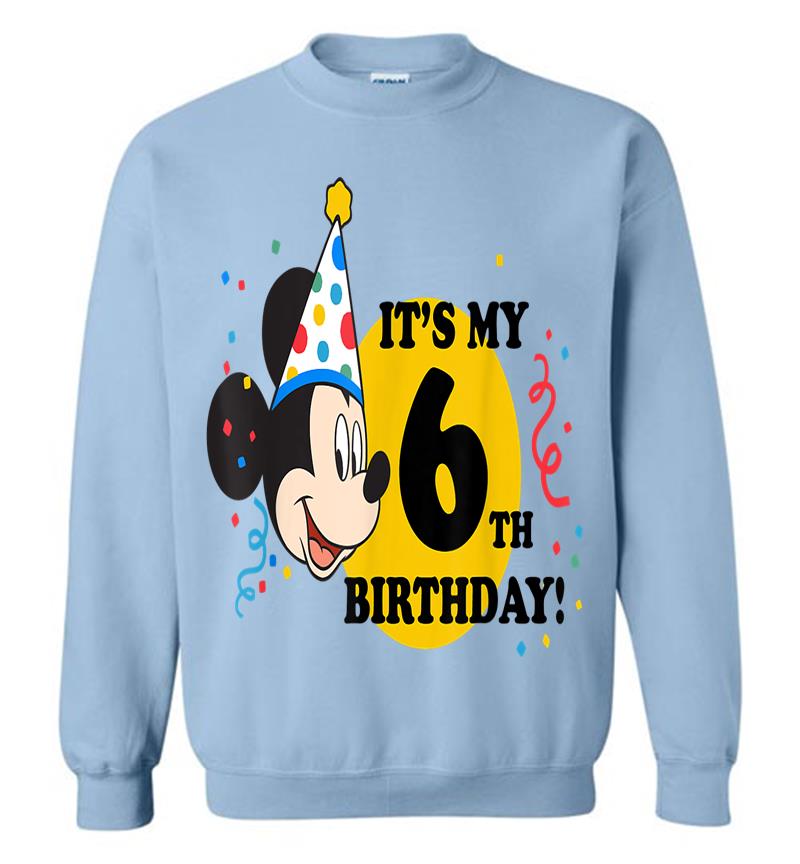 Inktee Store - Disney Mickey Mouse 6Th Birthday Sweatshirt Image