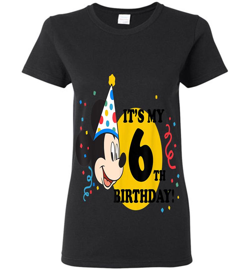 Disney Mickey Mouse 6th Birthday Womens T-shirt