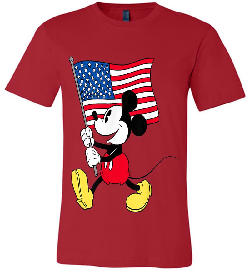Inktee Store - Disney Mickey Mouse Americana Flag Premium T-Shirt Image