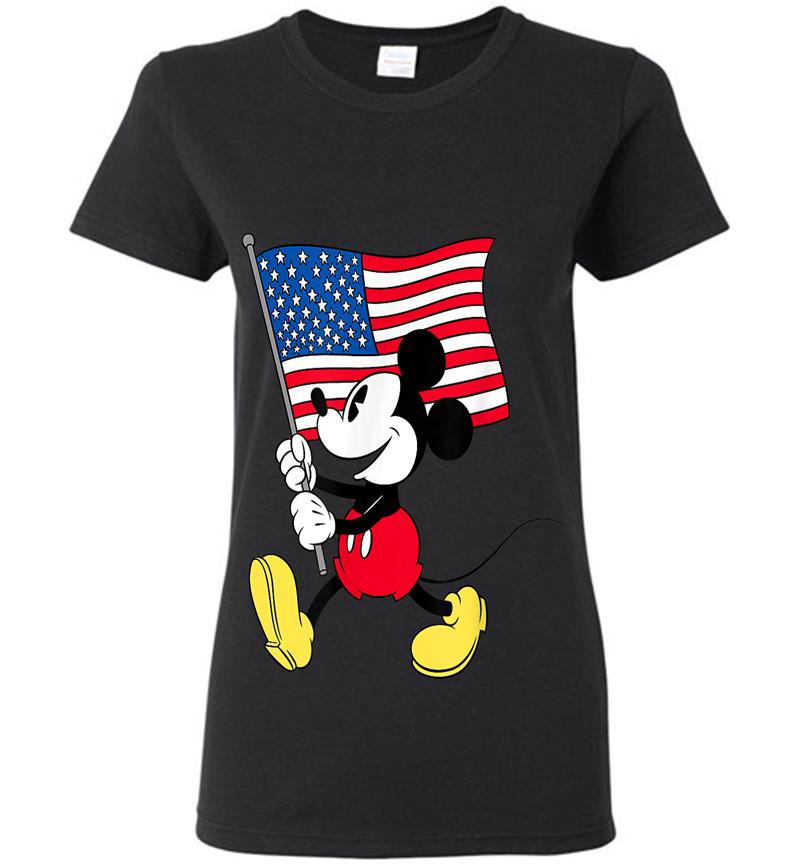 Disney Mickey Mouse Americana Flag Womens T-shirt