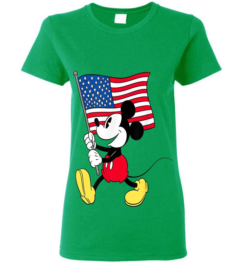 Inktee Store - Disney Mickey Mouse Americana Flag Womens T-Shirt Image