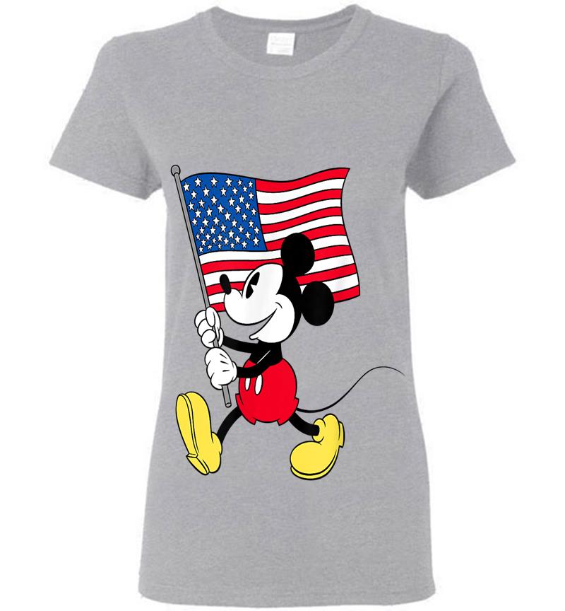 Inktee Store - Disney Mickey Mouse Americana Flag Womens T-Shirt Image