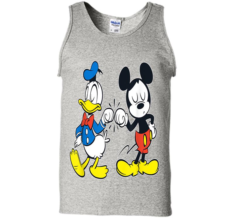 Disney Mickey Mouse And Donald Duck Best Friends Outline Mens Tank Top