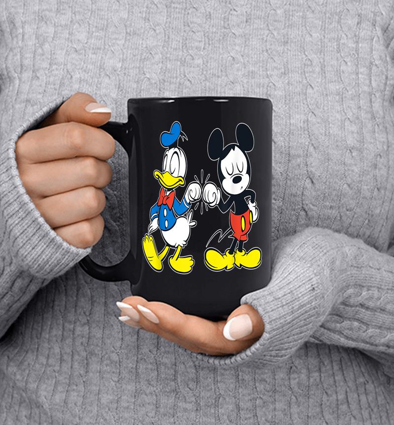 Disney Mickey Mouse And Donald Duck Best Friends Outline Mug