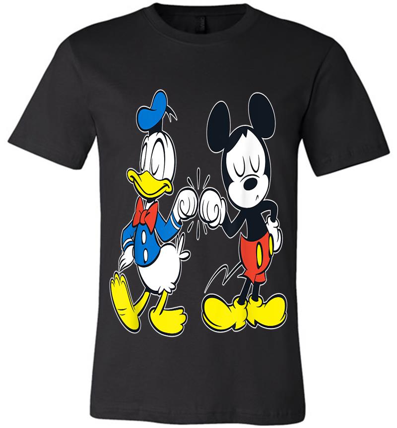 Inktee Store - Disney Mickey Mouse And Donald Duck Best Friends Outline Premium T-Shirt Image