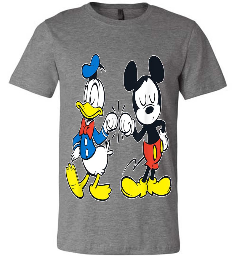 Inktee Store - Disney Mickey Mouse And Donald Duck Best Friends Outline Premium T-Shirt Image