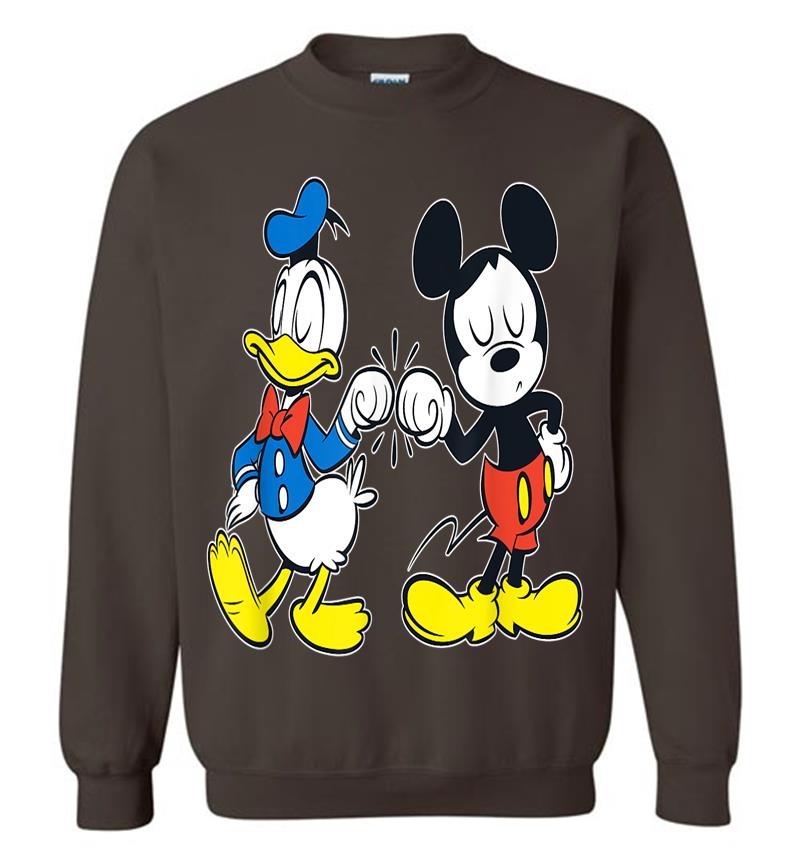 Inktee Store - Disney Mickey Mouse And Donald Duck Best Friends Outline Sweatshirt Image