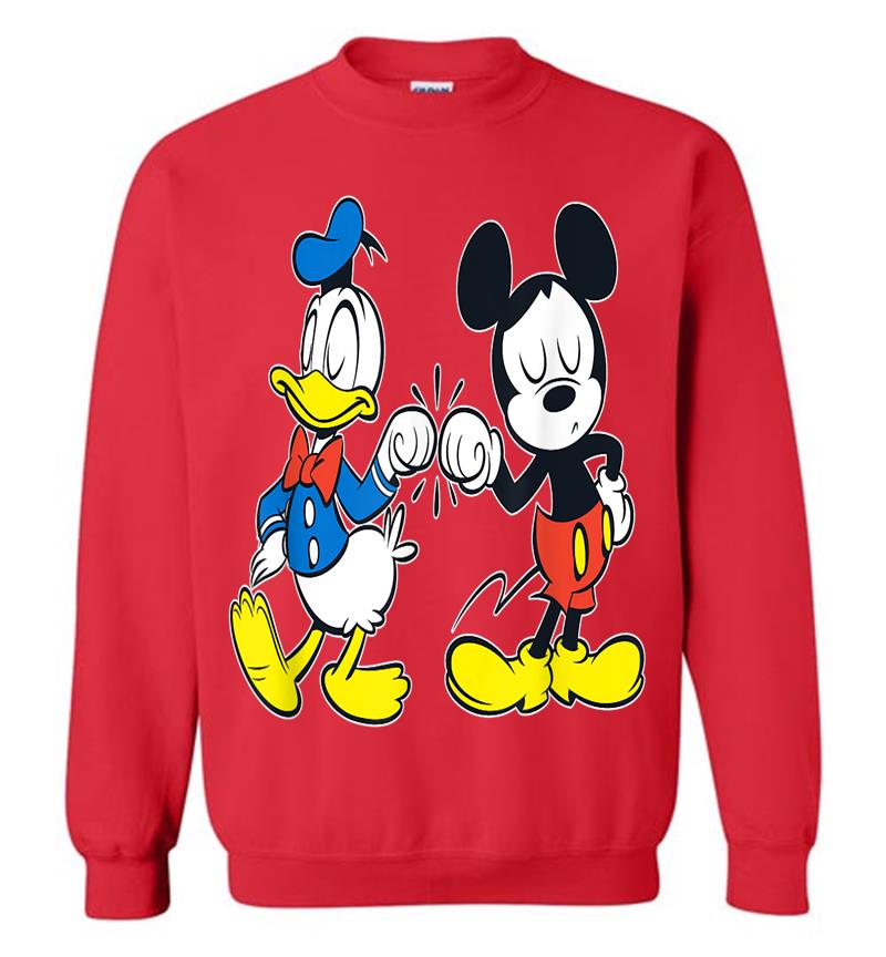 Inktee Store - Disney Mickey Mouse And Donald Duck Best Friends Outline Sweatshirt Image