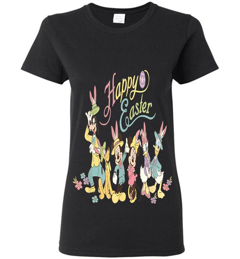 Disney Mickey Mouse And Friends Bunny Ears Easter Womens T-shirt