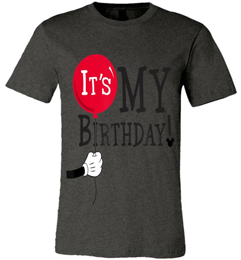 Inktee Store - Disney Mickey Mouse Balloon It'S My Birthday Premium T-Shirt Image