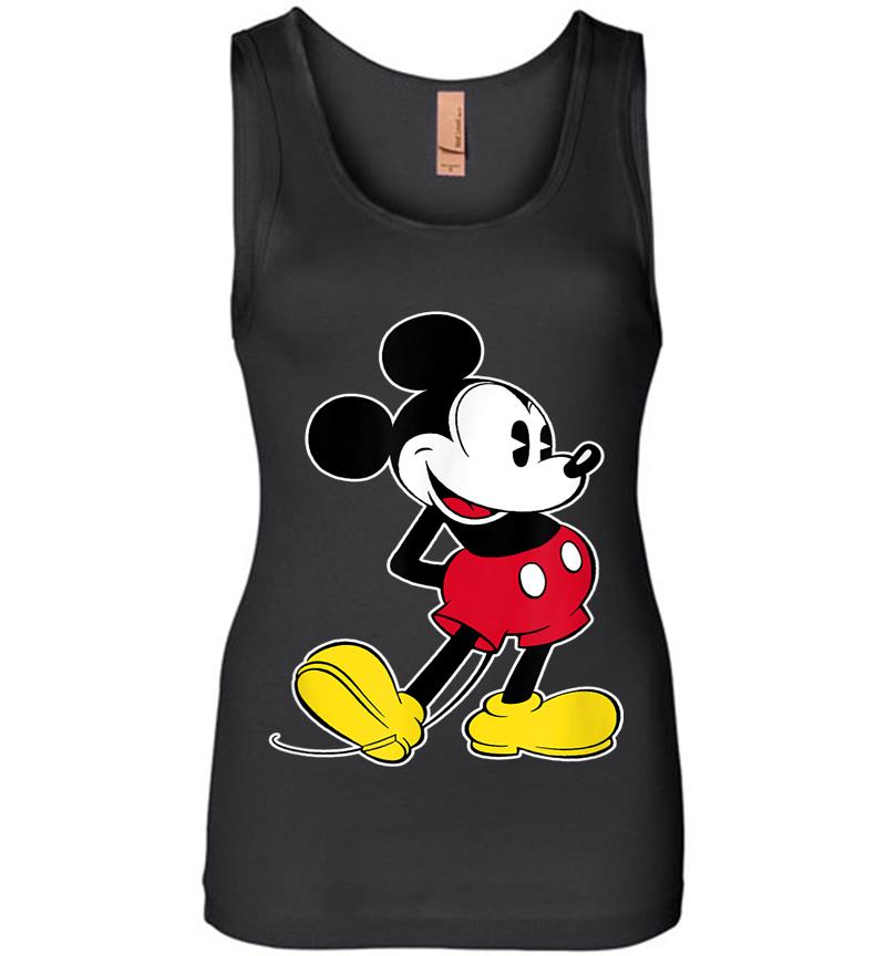 Disney Mickey Mouse Classic Pose Womens Jersey Tank Top