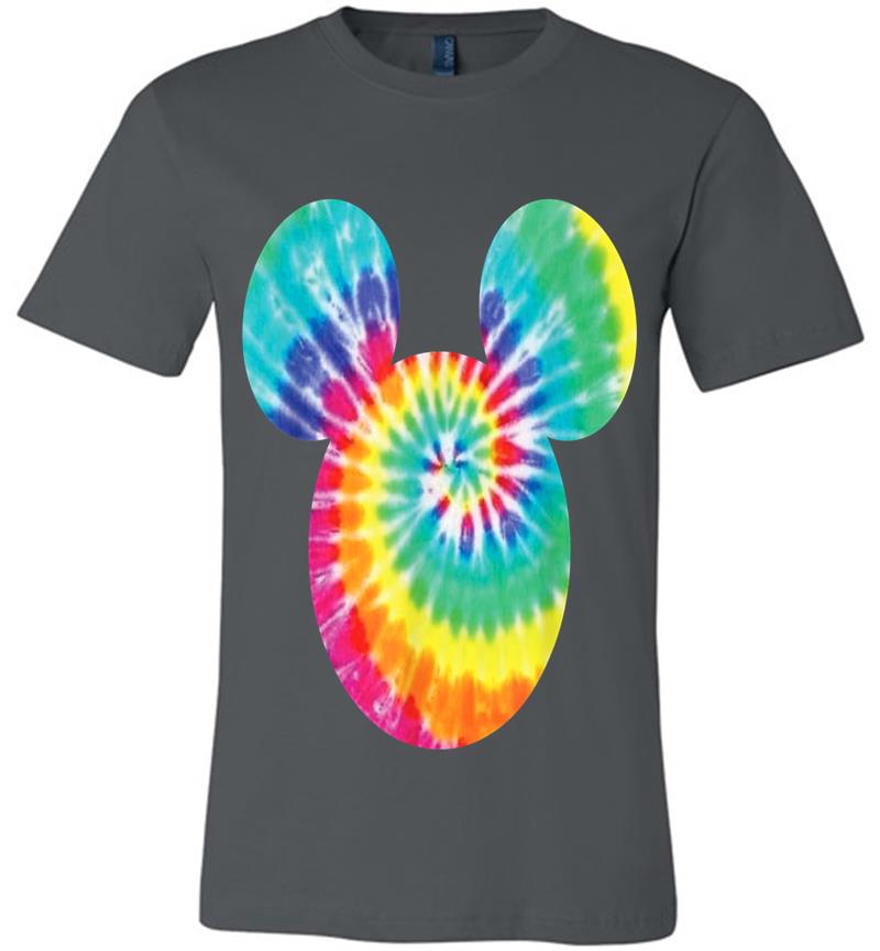 Disney Mickey Mouse Icon Rainbow Tie-Dye Premium T-Shirt