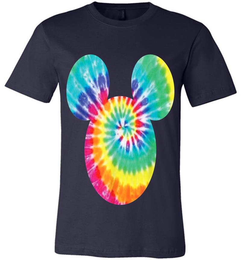 Inktee Store - Disney Mickey Mouse Icon Rainbow Tie-Dye Premium T-Shirt Image