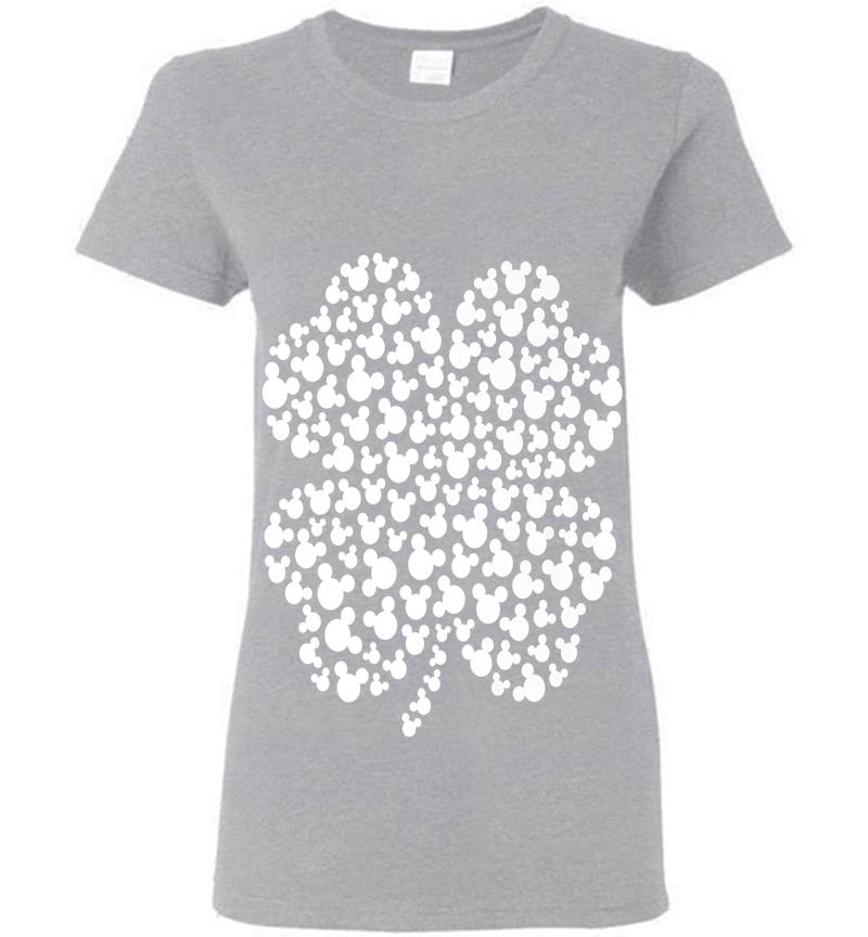 Inktee Store - Disney Mickey Mouse Icons Shamrock St. Patrick'S Day Premium Womens T-Shirt Image