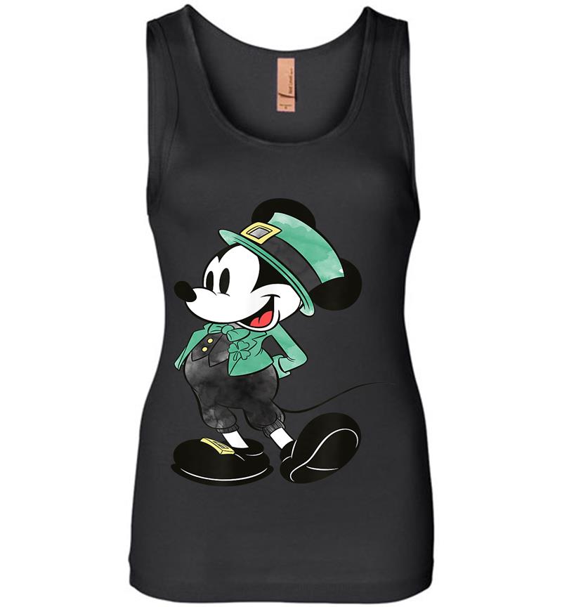 Disney Mickey Mouse Irish Costume St. Patrick'S Day Womens Jersey Tank Top