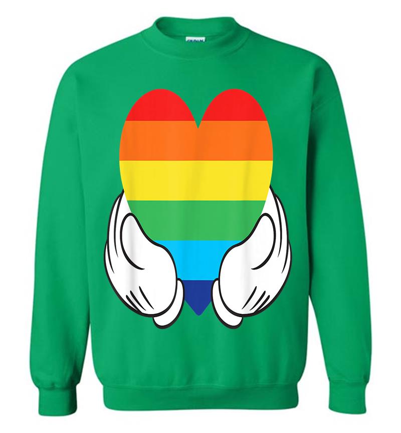 Inktee Store - Disney Mickey Mouse Rainbow Hands Sweatshirt Image