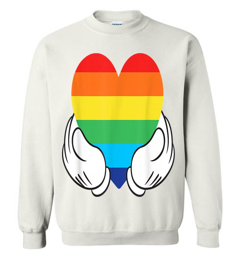 Inktee Store - Disney Mickey Mouse Rainbow Hands Sweatshirt Image