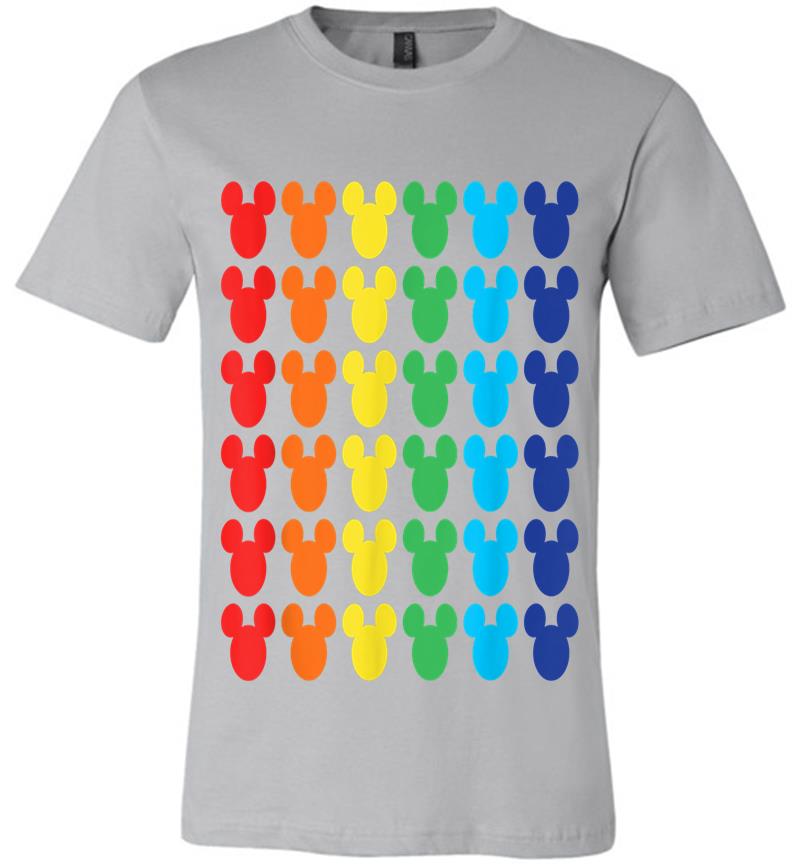 Inktee Store - Disney Mickey Mouse Rainbow Icons Premium T-Shirt Image