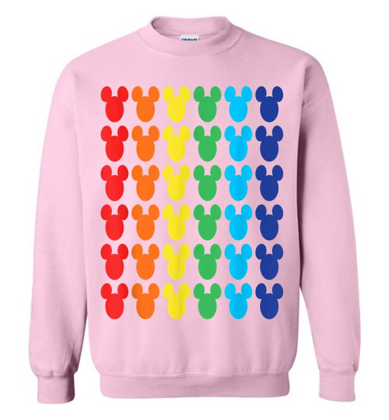 Inktee Store - Disney Mickey Mouse Rainbow Icons Sweatshirt Image