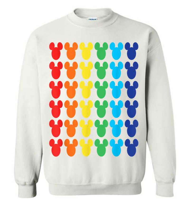 Inktee Store - Disney Mickey Mouse Rainbow Icons Sweatshirt Image