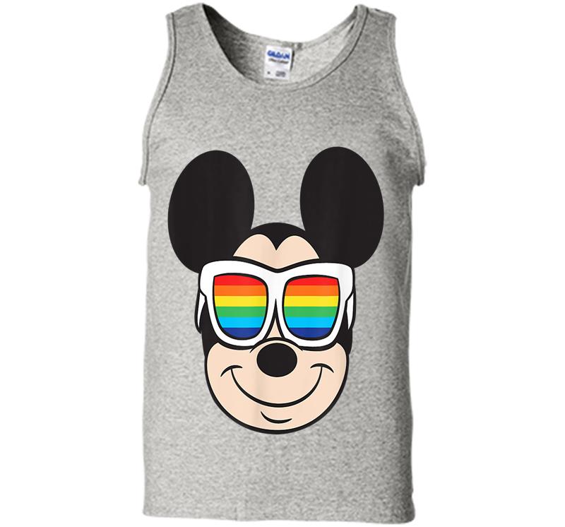 Disney Mickey Mouse Rainbow Sunglasses Mens Tank Top