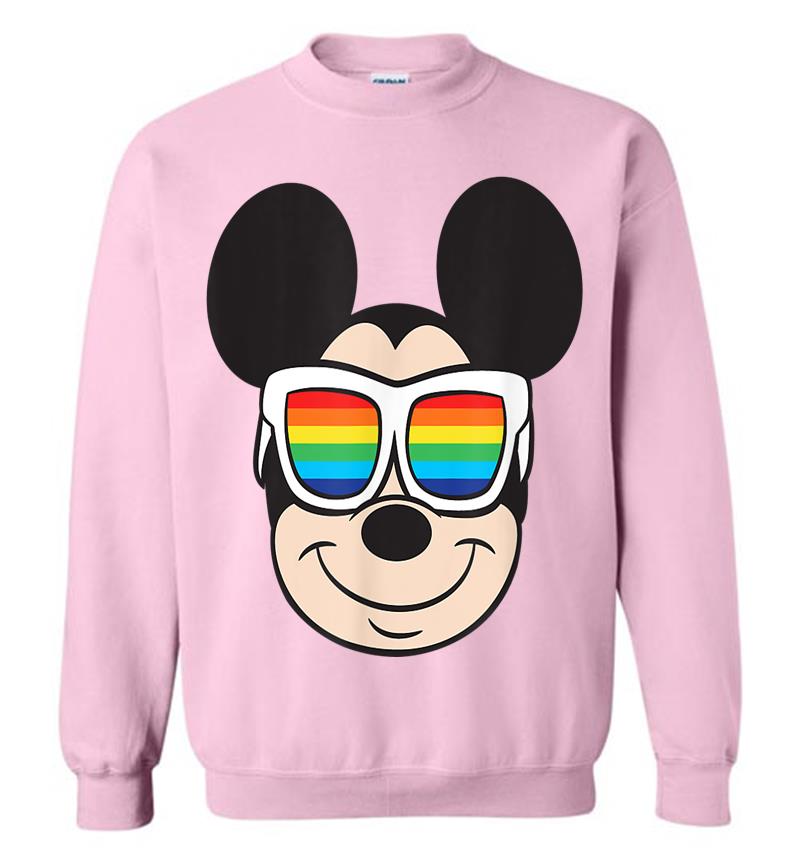 Inktee Store - Disney Mickey Mouse Rainbow Sunglasses Sweatshirt Image