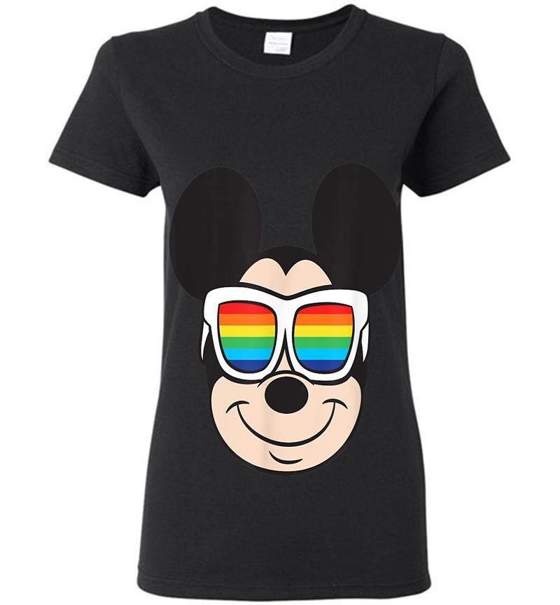 Disney Mickey Mouse Rainbow Sunglasses Womens T-shirt