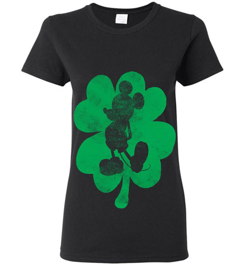 Disney Mickey Mouse Shamrock St. Patrick'S Womens T-Shirt