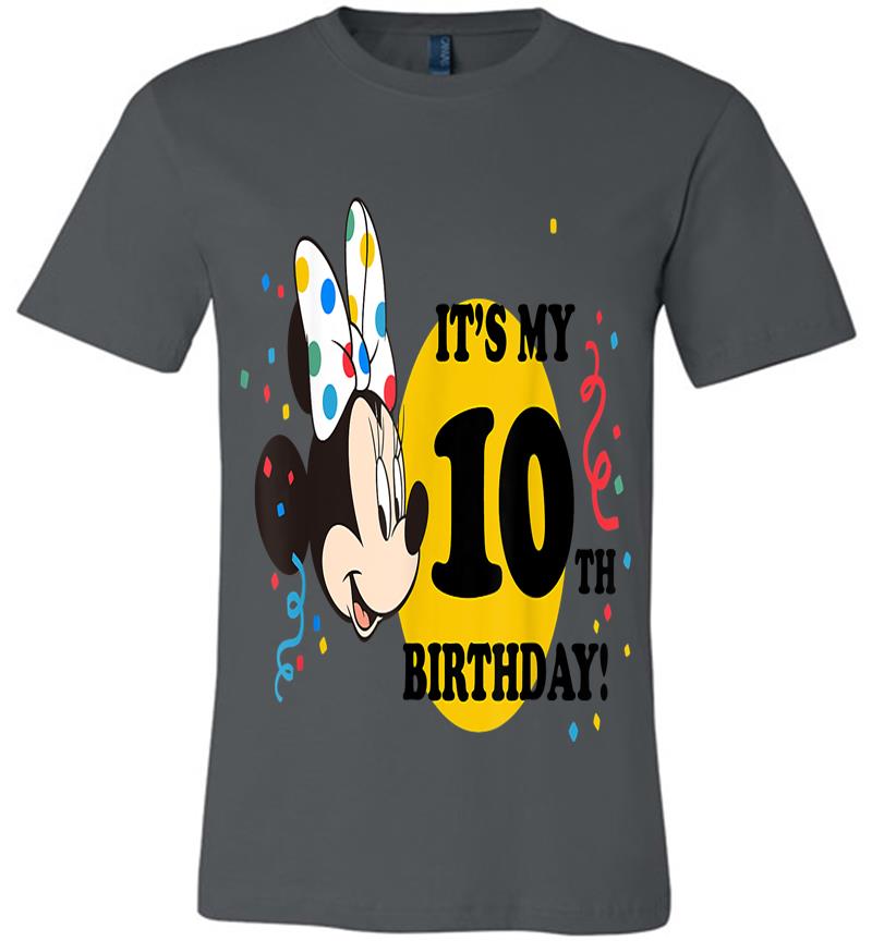 Disney Minnie Mouse 10Th Birthday Premium T-Shirt