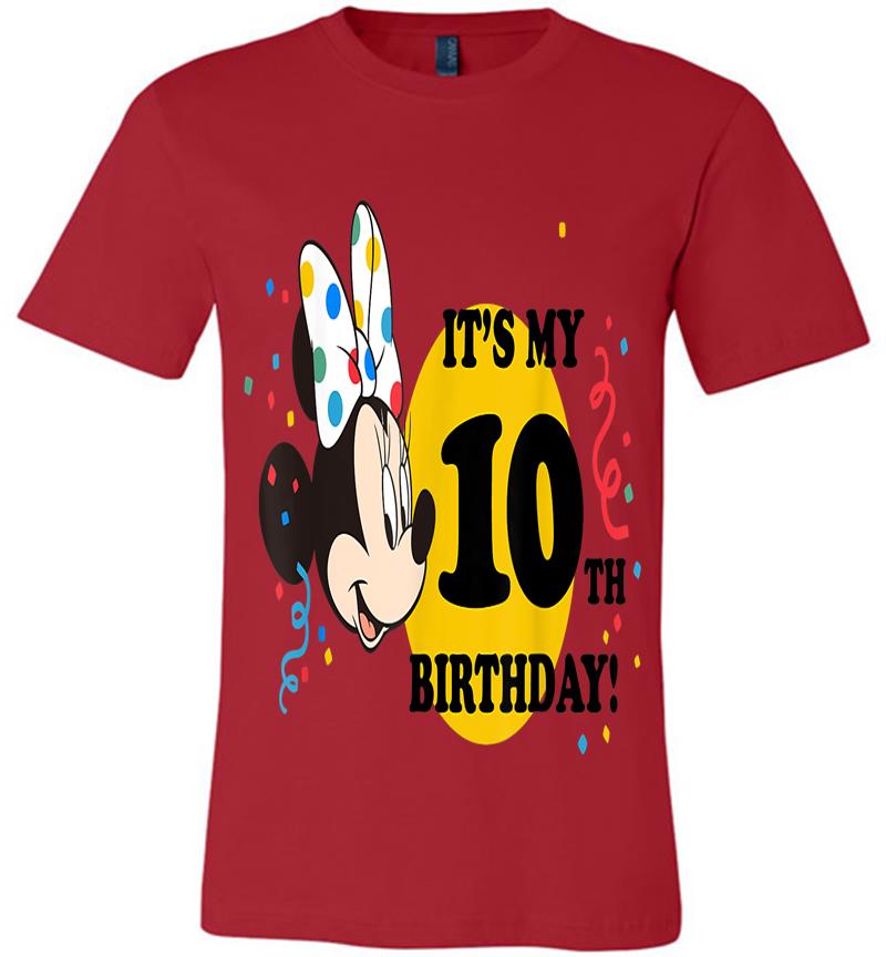 Inktee Store - Disney Minnie Mouse 10Th Birthday Premium T-Shirt Image