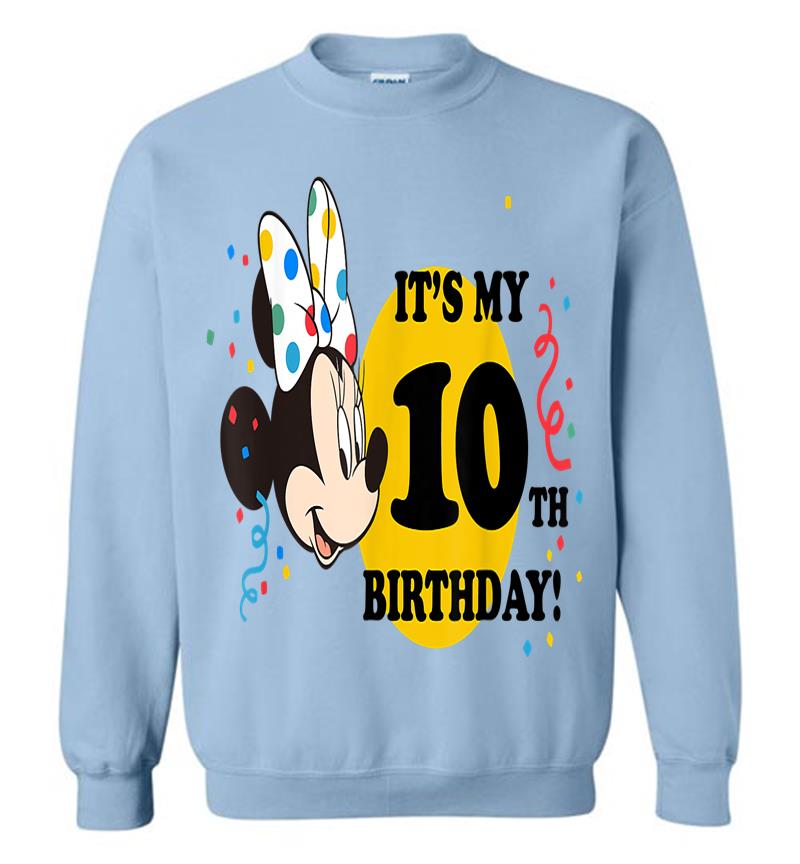 Inktee Store - Disney Minnie Mouse 10Th Birthday Sweatshirt Image