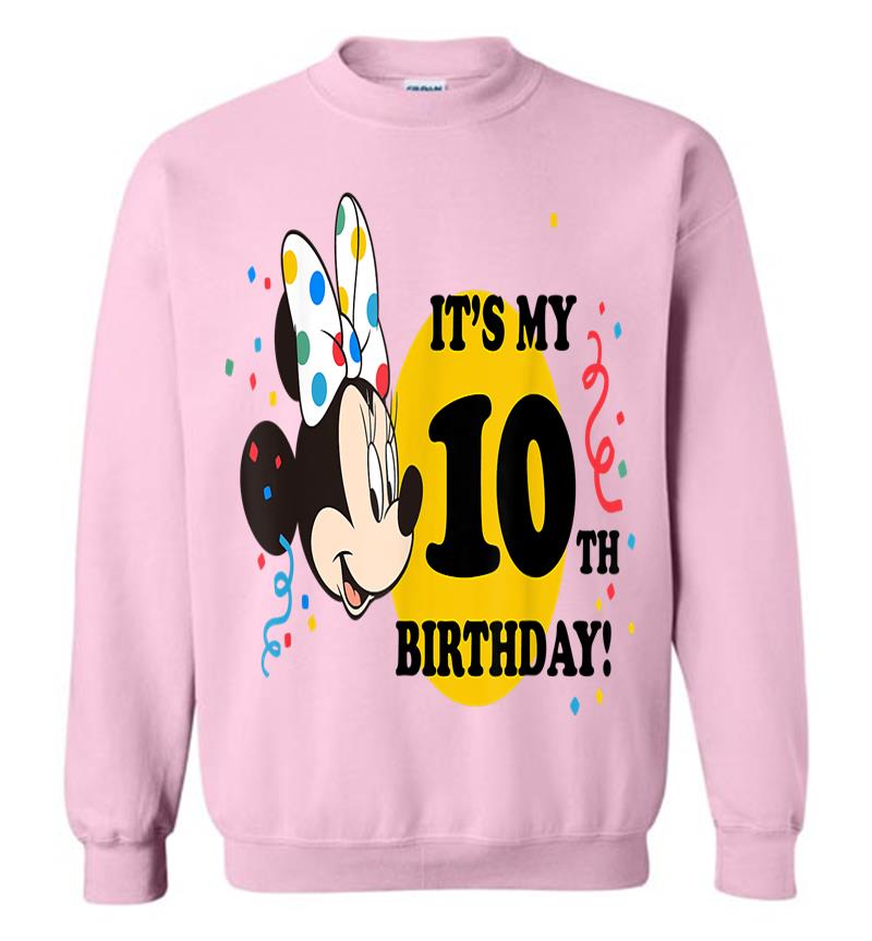 Inktee Store - Disney Minnie Mouse 10Th Birthday Sweatshirt Image