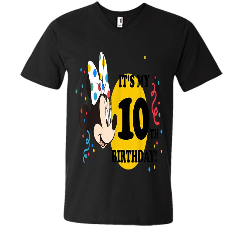 Disney Minnie Mouse 10th Birthday V-neck T-shirt