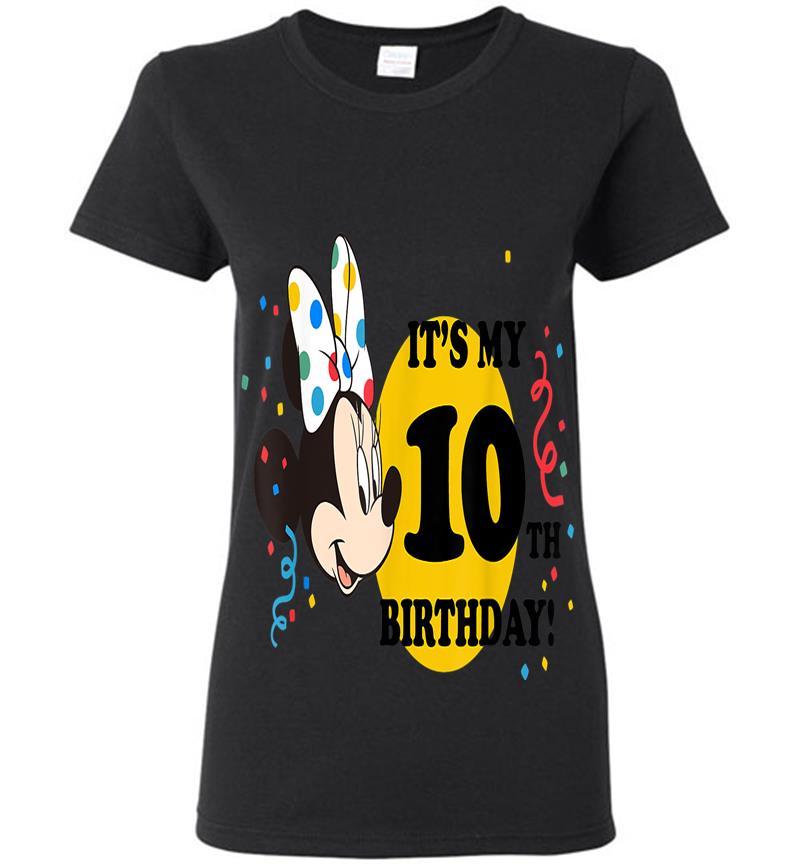 Disney Minnie Mouse 10th Birthday Womens T-shirt
